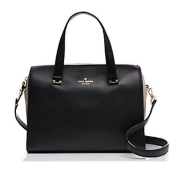 Kate Spade Black and Tan leather Purse Parker Street Collection - Picture 1 of 16